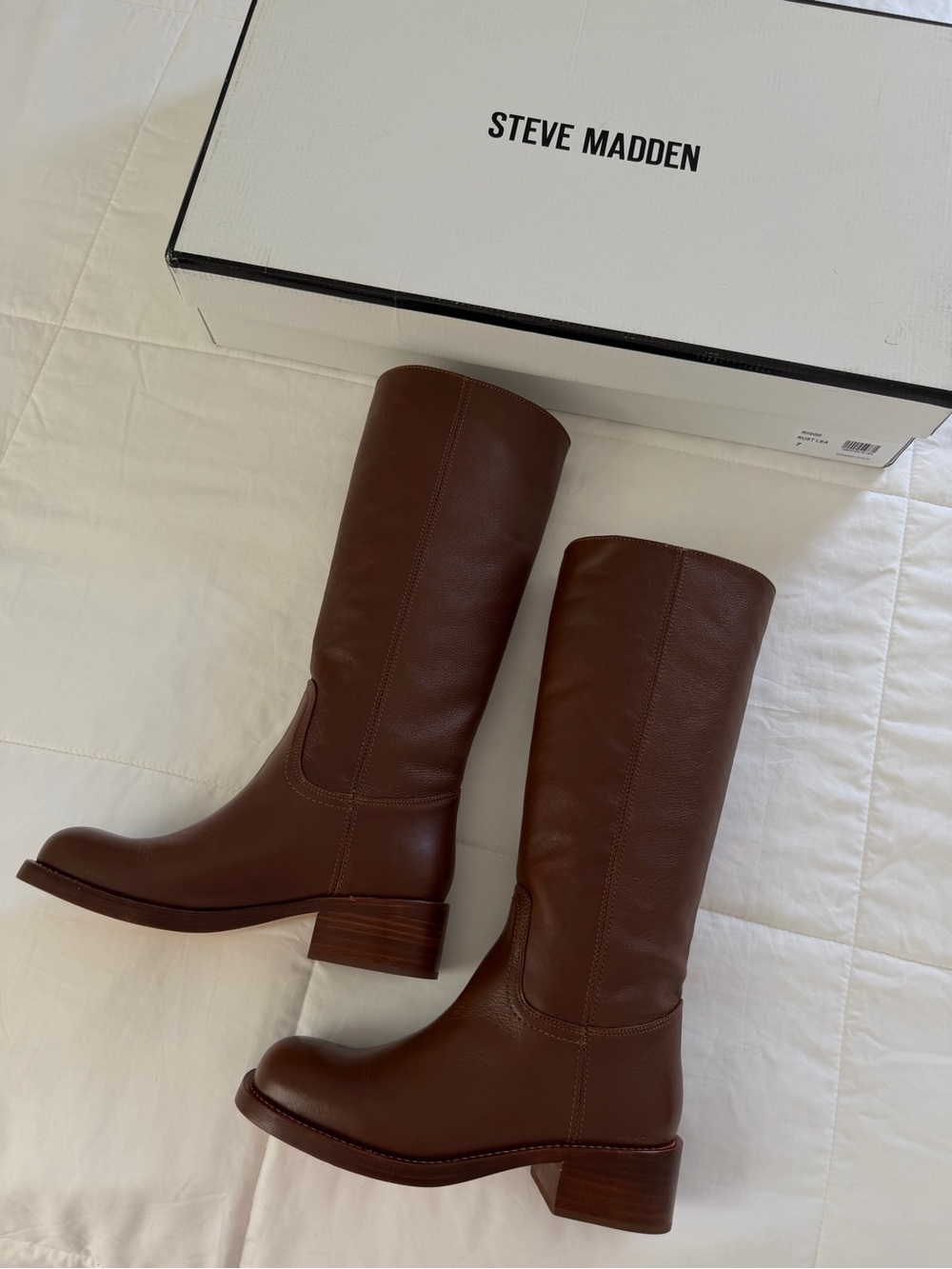 Brand New- Steve Madden Riggs Boot in Rust Leather Brown 👢🤎 - Picture 4 of 13